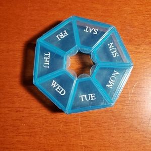 Blue 7 day Portable Pill Case